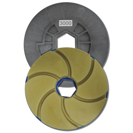 Tenax 5" 3000 W Snail Lock W Quartz Automated Edge Polishing Wheel
